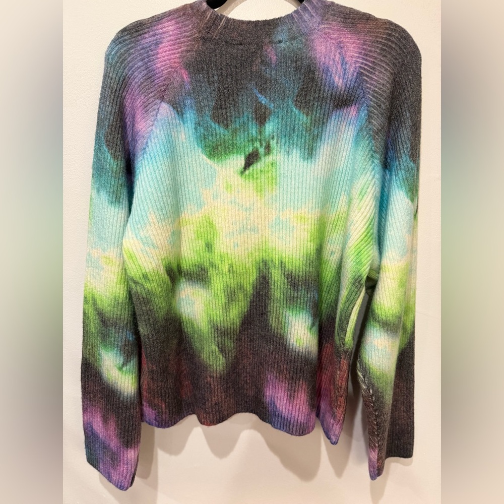 Stine Goya Elba Rib Cardigan Tie Dye Multicolor Knit Sweater Size S - Picture 4 of 6
